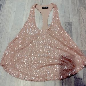Fab’rik Sequin Blush Tank